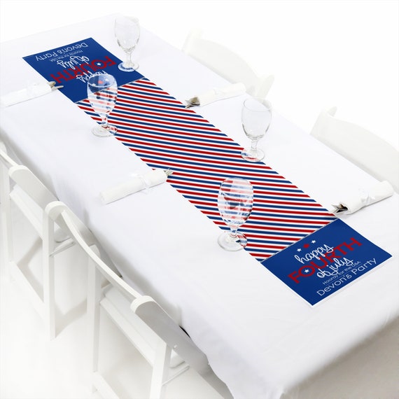 July 4th Independence Day Party Table Decor Red White And
