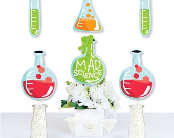 Scientist Lab - Beaker Test Tube Decorations DIY Mad Science Baby Shower or Birthday Party Essentials - Set of 20
