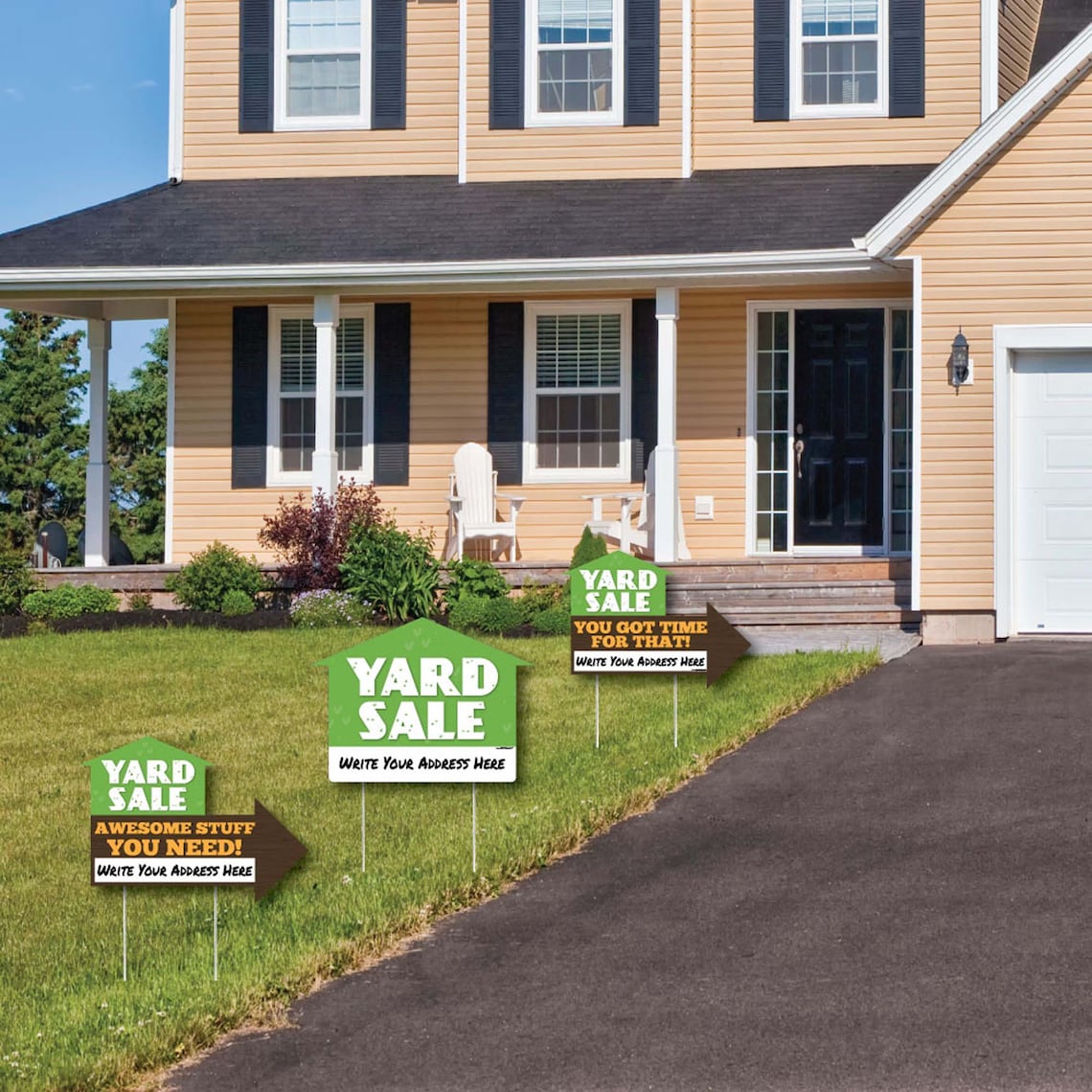 LARGE Yard Sale Signs Yard Sign WITH STAKES Double Sided Etsy