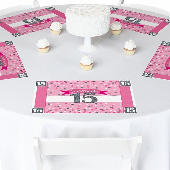 Quinceanera Sweet 15 Pink Party Table Decorations 15th Etsy