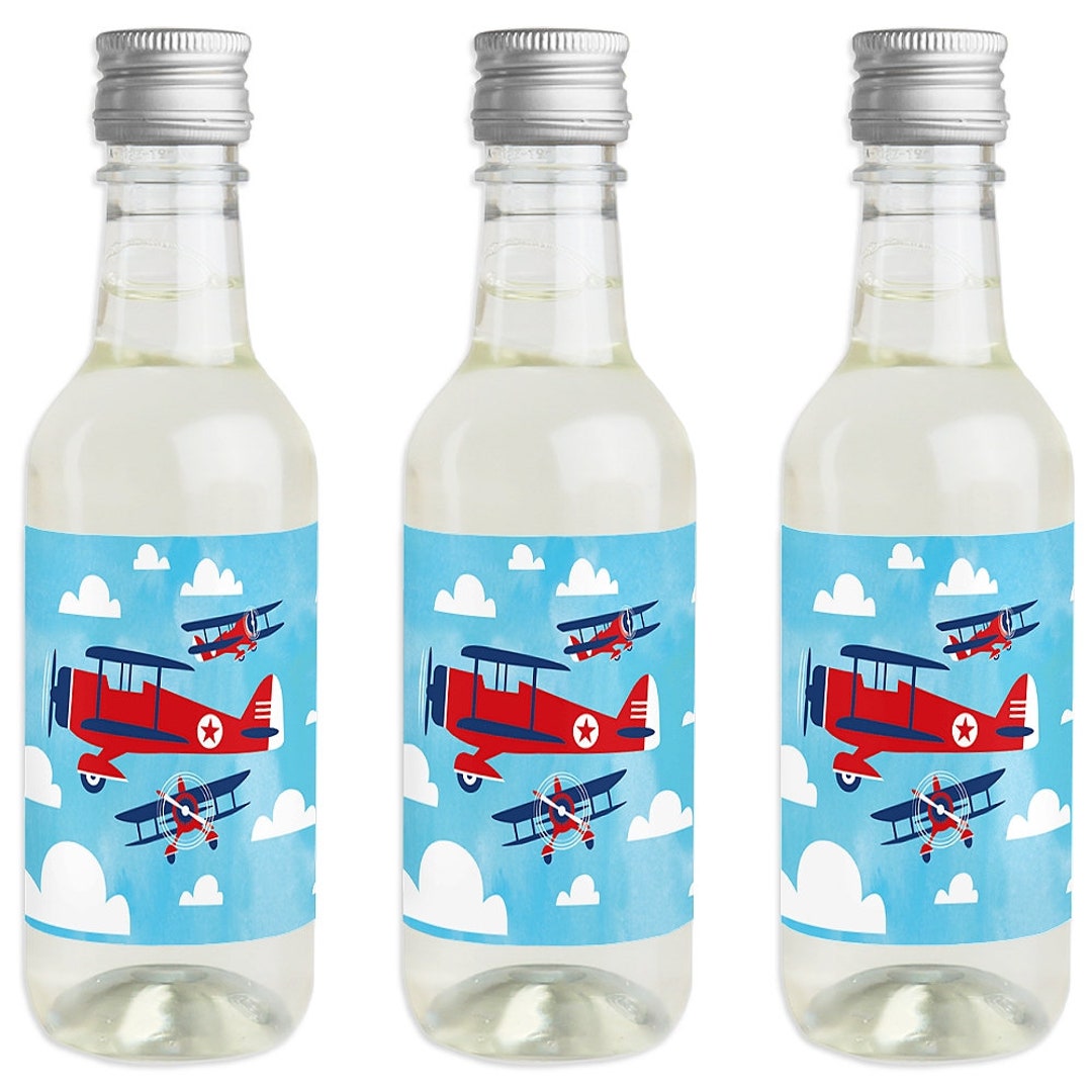 Airplane Baby Shower Water Bottle Labels Travel Baby Shower Instant  Download Baby Boy Shower Ideas Label Template Airplane Theme Party ID192 