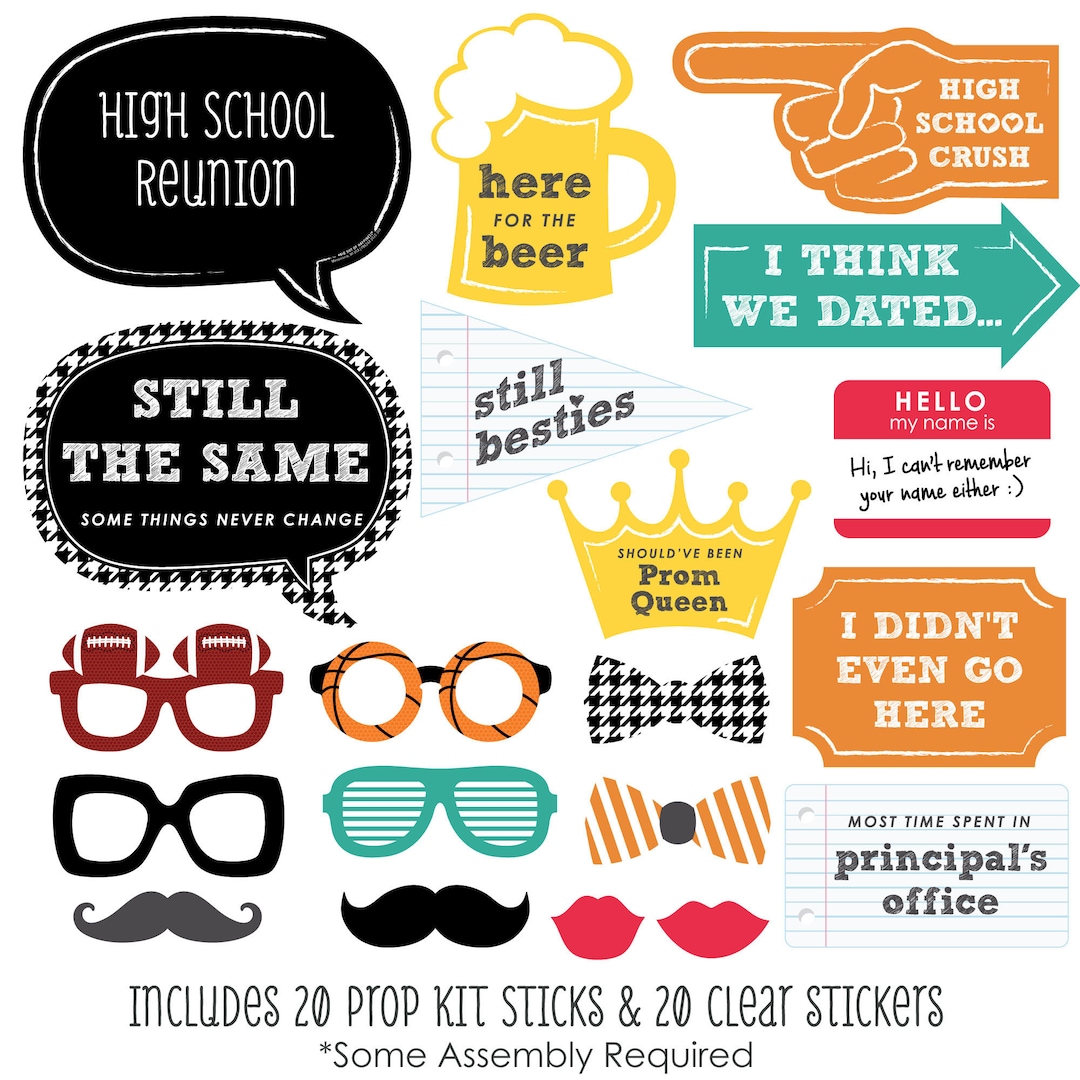 Big Dot of Happiness Back to School - First Day of School Classroom  Decorations and Photo Booth Props Kit - 20 Count