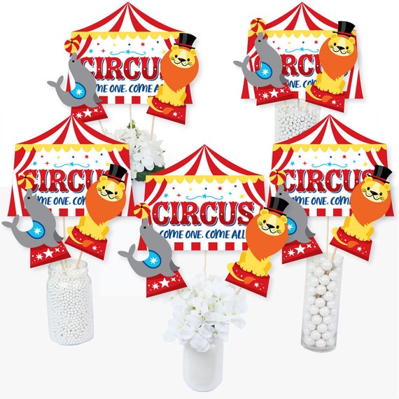 Carnival - Step Right Up Circus - Carnival Themed Party Centerpiece Sticks - Table Toppers - Set of 15 Il_570xn