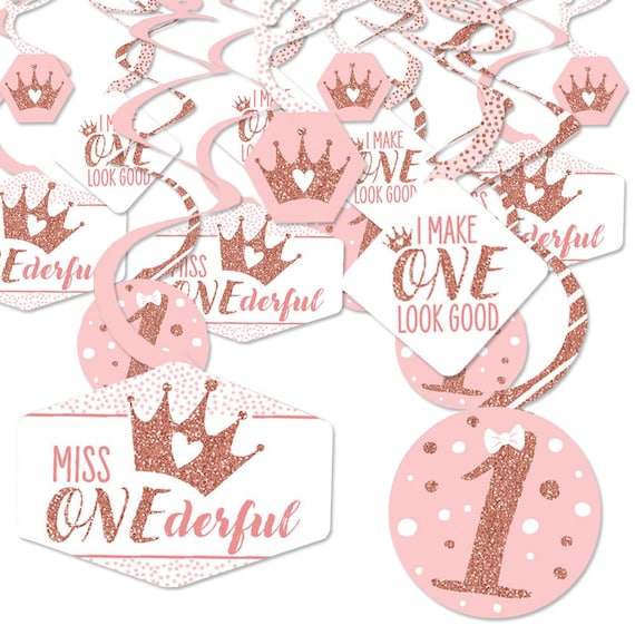 Big Dot Of Happiness 1st Birthday Little Miss Onederful - Girl First  Birthday Party Paper Charger & Table Decorations Chargerific Kit For 8 :  Target