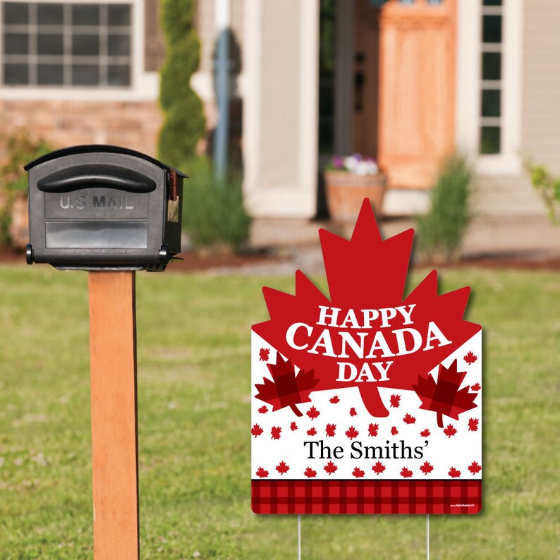 Canada Day Sign Canadian Party Outdoor Lawn Etsy