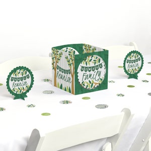 Family Tree Reunion -  Centerpiece & Table Decoration Kit - Family Gathering Party Decorations -  Reunion Party Supplies - 39 Piece Set