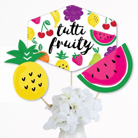 Big Dot of Happiness Tutti Fruity Paper Straw Decor - Frutti Summer Baby  Shower or Birthday Party Striped Decorative Straws - Set of 24