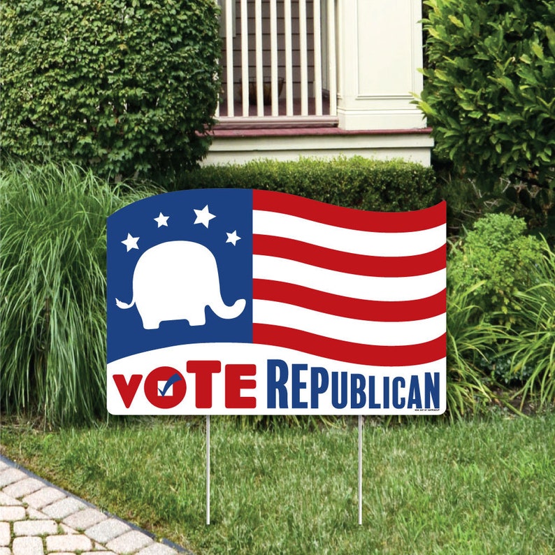 Republican Election Political Party Yard Sign Lawn Etsy