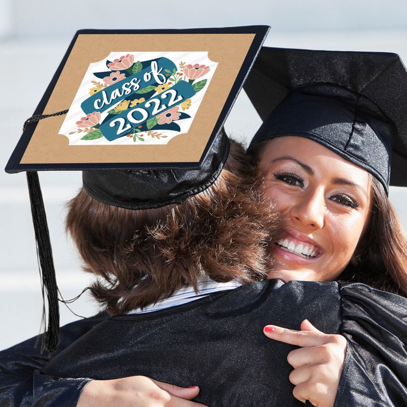 Floral Grad Class of 2022 Graduation Cap Decorations Kit Etsy