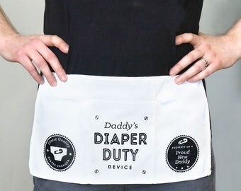 Diaper Duty Apron Funny Baby Shower Gift for New Dad Etsy