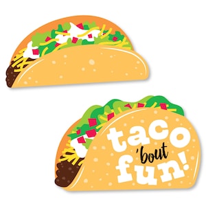 Taco ‘Bout Fun - Diy Shaped Mexican Fiesta Cut-Outs - 24 Count