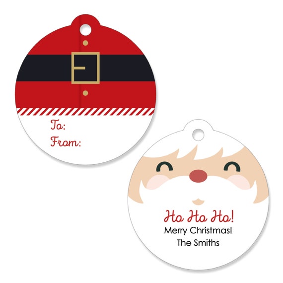 Jolly Santa Claus Christmas Party To and From Gift Tags - Set of 20 Il_570xn
