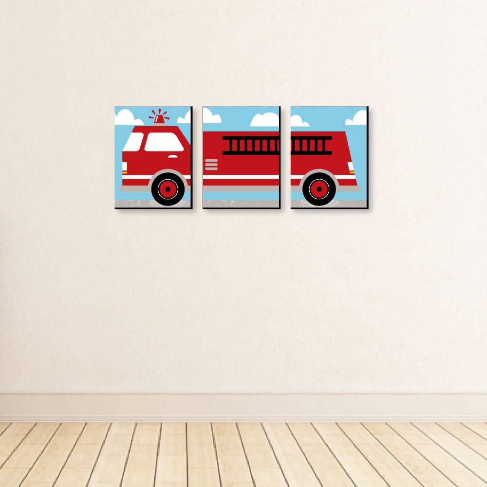 Fired up Fire Truck Kids Room Nursery & Home Décor 7.5 X | Etsy