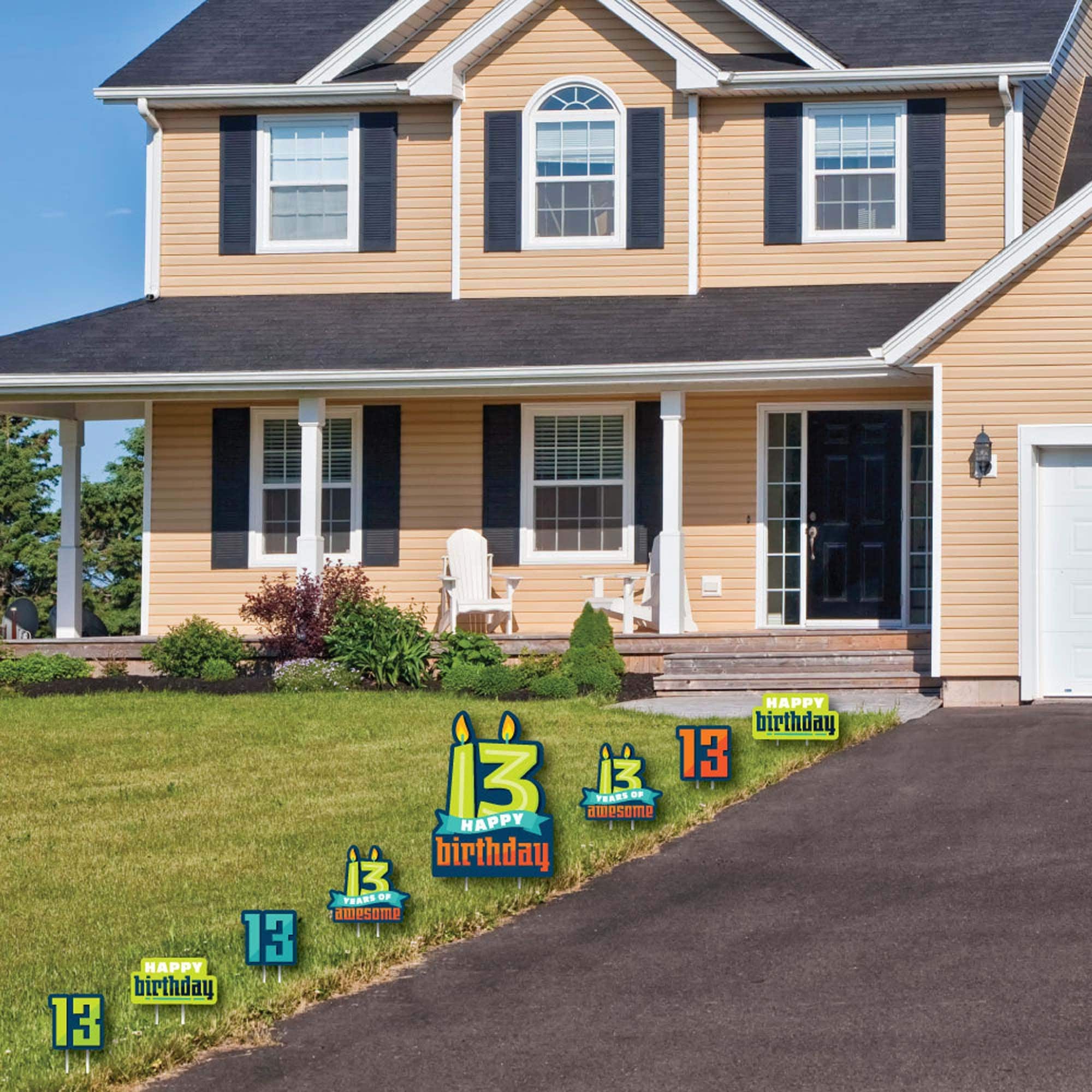 Boy 13th Birthday - Yard Sign and Outdoor Lawn Decorations - Official