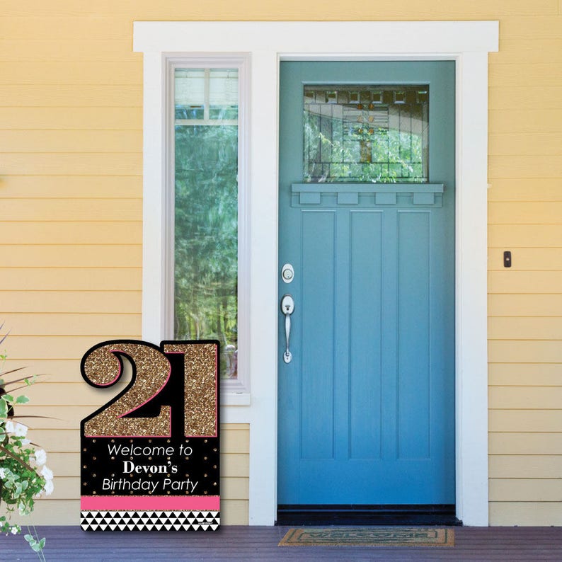 Finally 21 Girl Birthday Party Personalized Welcome Yard Sign 21st Birthday Party Lawn Sign 21st Birthday Party Decorations