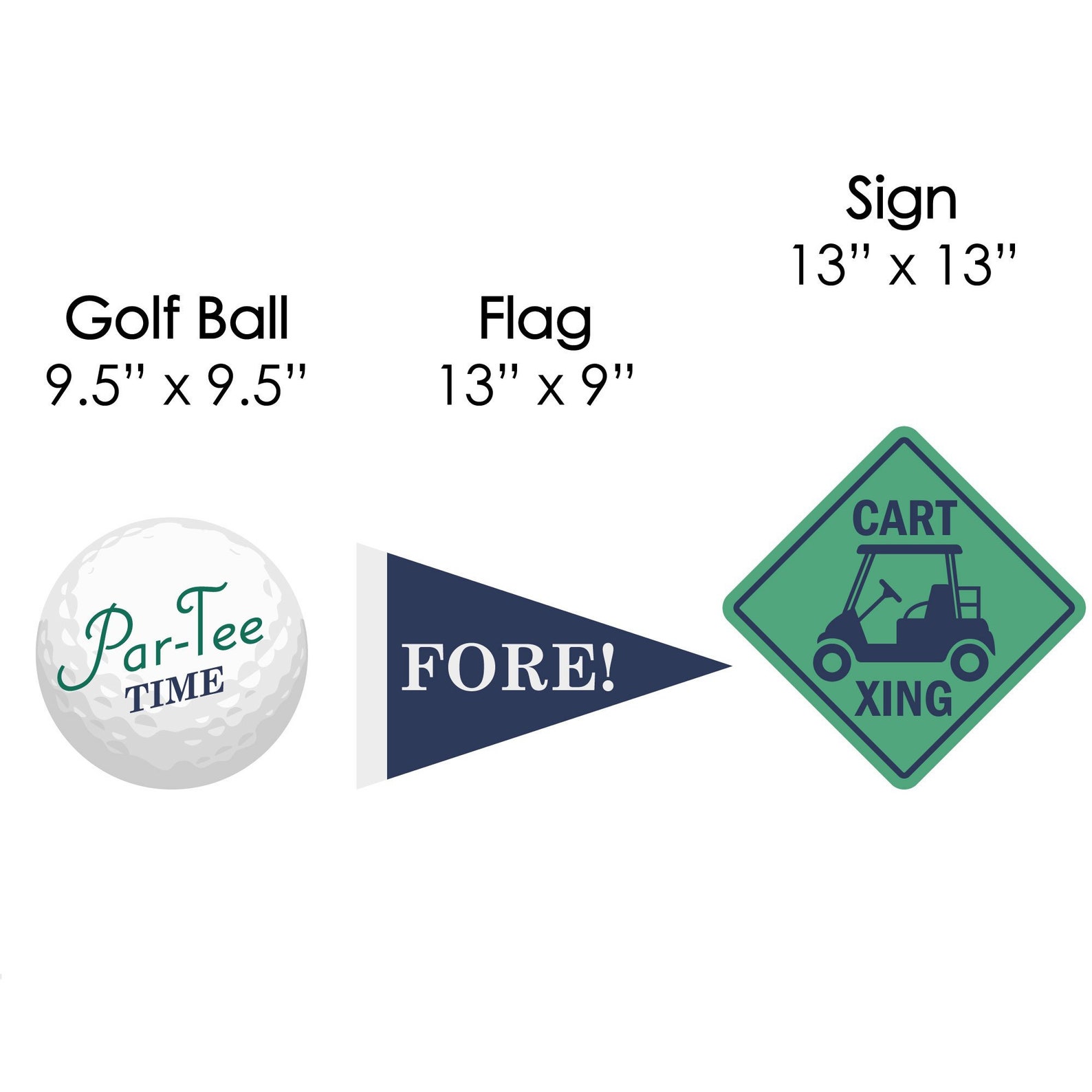 Golf Lawn Decorations Outdoor Baby Shower or Birthday Etsy