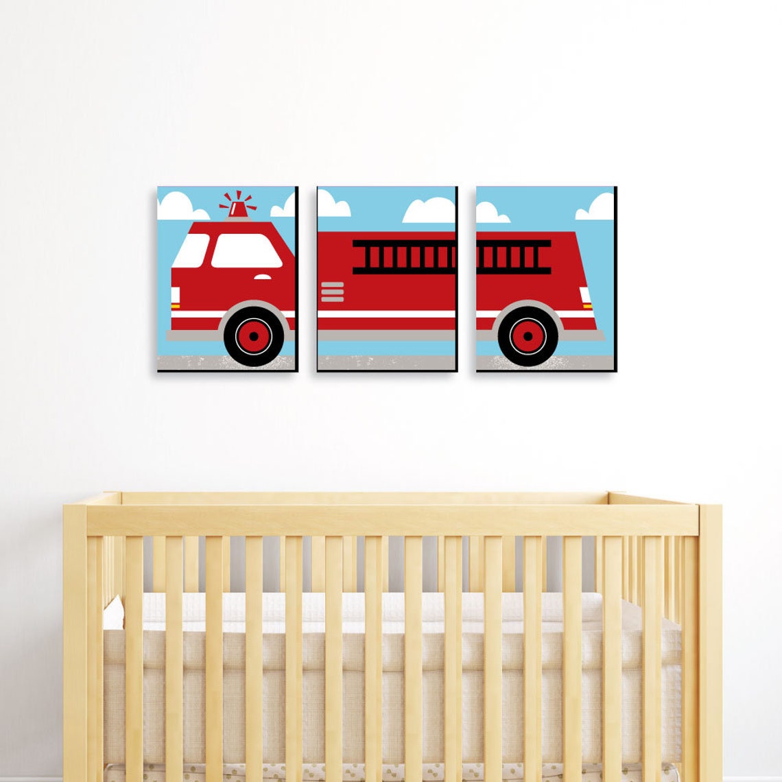 Fired up Fire Truck Kids Room Nursery &amp; Home Décor 7.5 X | Etsy