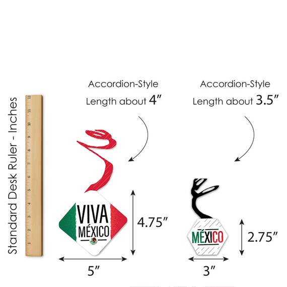 Large Viva Mexico Banner - 1.6x8.2ft Mexican Independence Day Fiesta Party Decorations