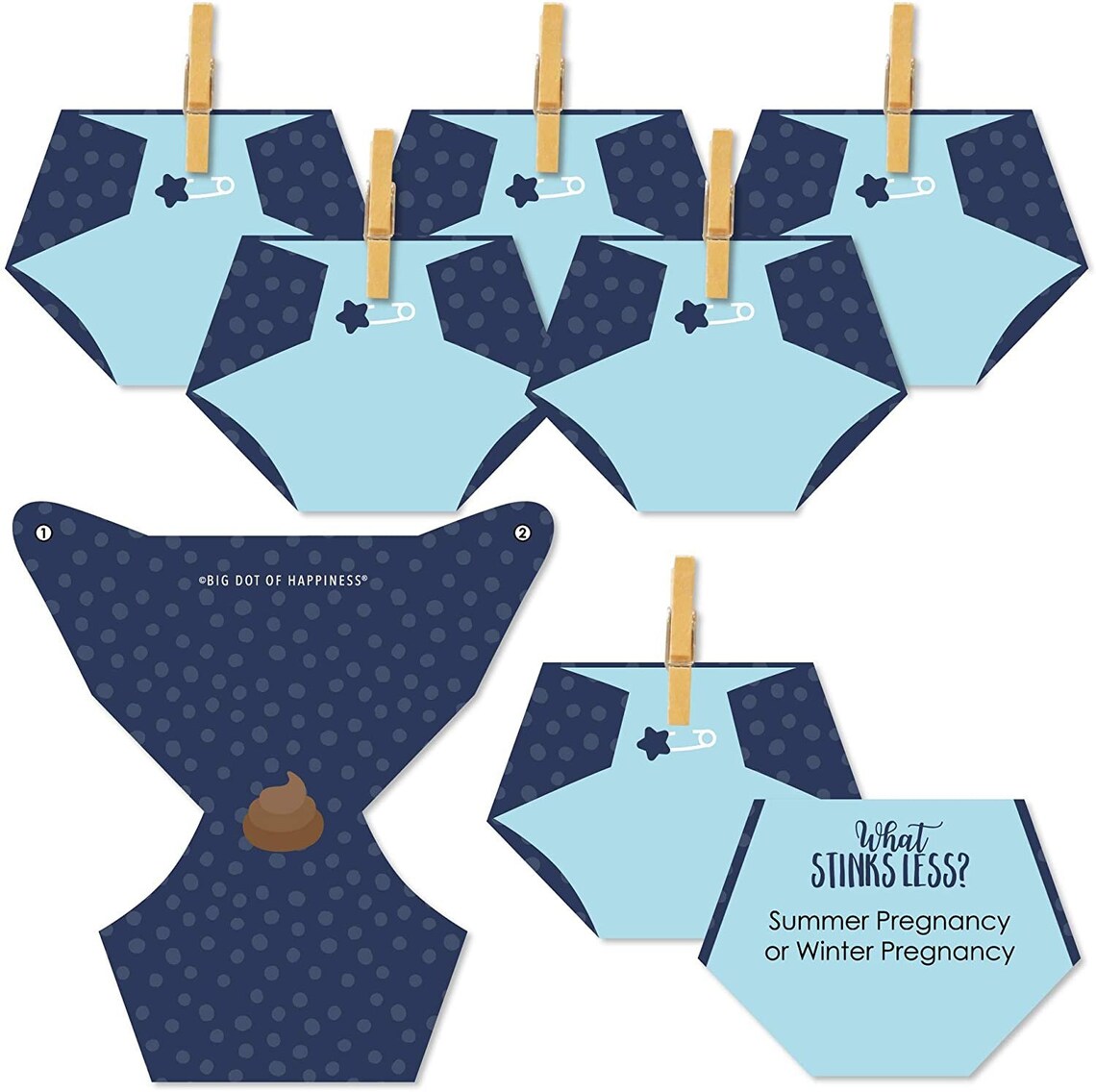 Baby Boy Blue Baby Shower Conversation Starter 2in1 Etsy
