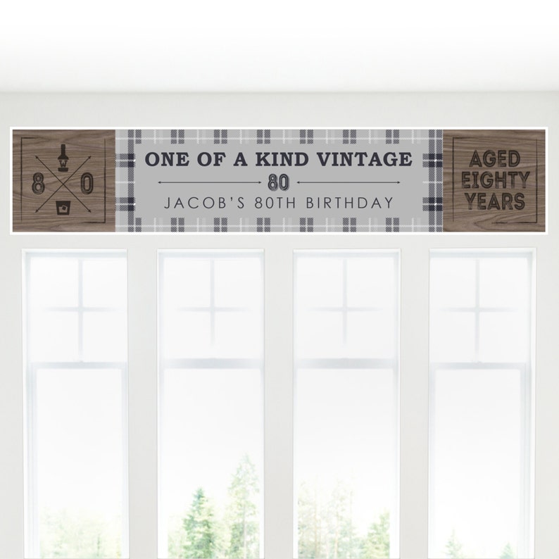 80th Birthday Party Personalized Banner 80th Birthday Decoration 80th Milestone Birthday Personalized Banner Birthday Party Decorations
