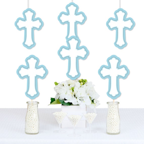 Little Miracle Boy Blue And Gray Cross Decorations Diy Cross