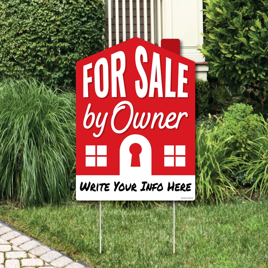 For Sale by Owner Home Real Estate Yard Sign Etsy