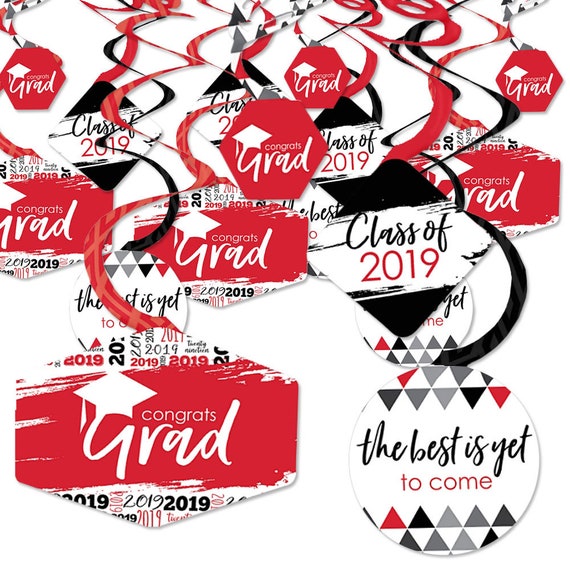 Red Grad Best Is Yet To Come Hanging Graduation Supplies