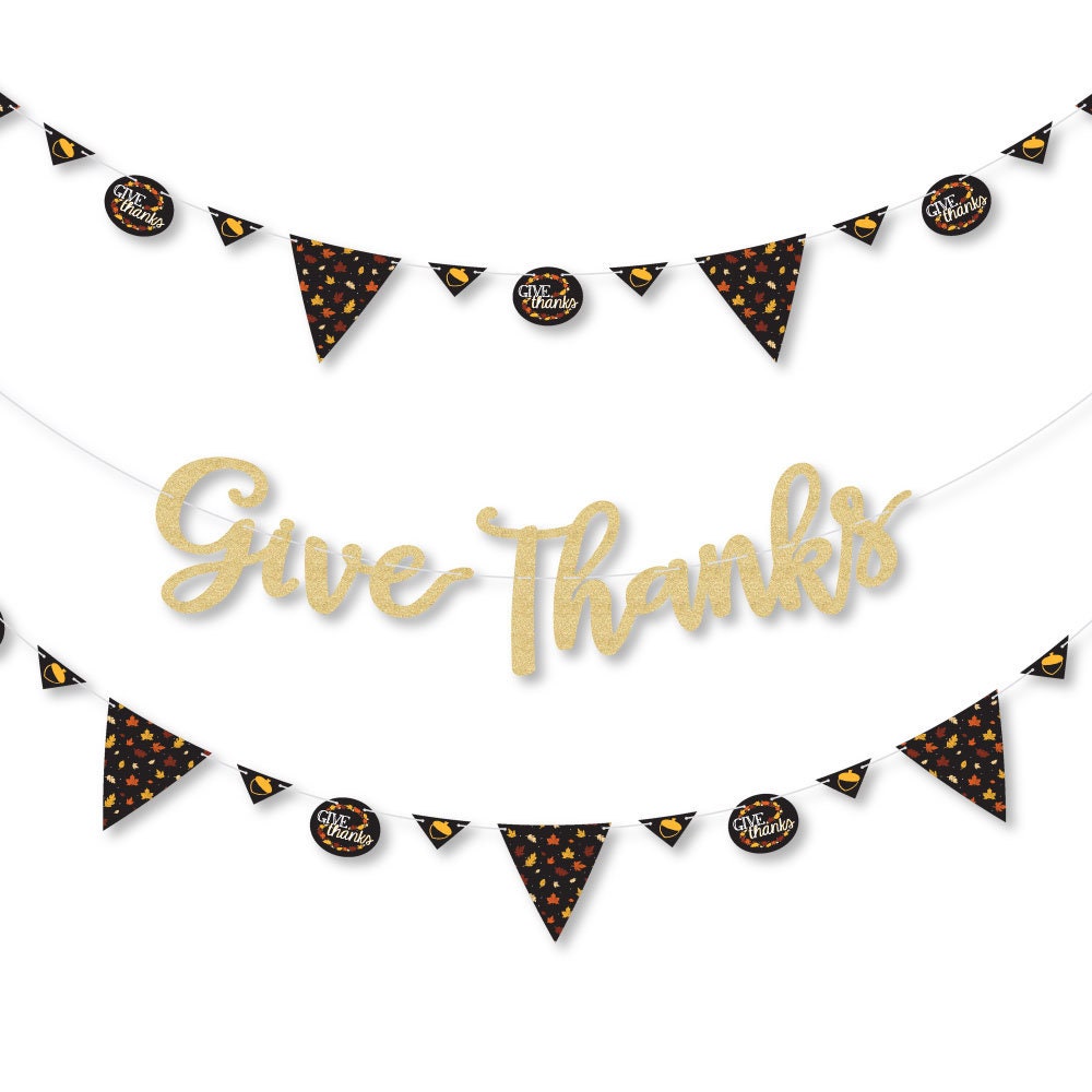 Give Thanks Thanksgiving Party Letter Banner Decoration 36 - Etsy UK