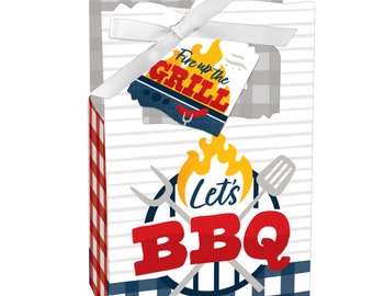 Fire Up the Grill - Summer BBQ Picnic Party Favor Boxes - Set of 12