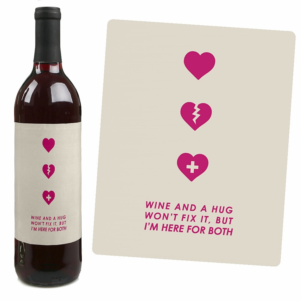 Break-up Therapy Wine Bottle Labels for Women and Men Set | Etsy