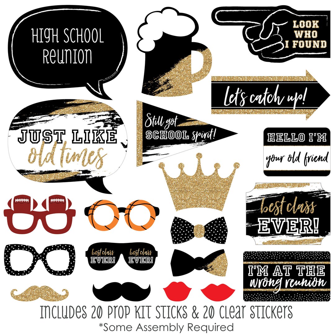 Big Dot of Happiness Back to School - First Day of School Classroom Decorations and Photo Booth Props Kit - 20 Count
