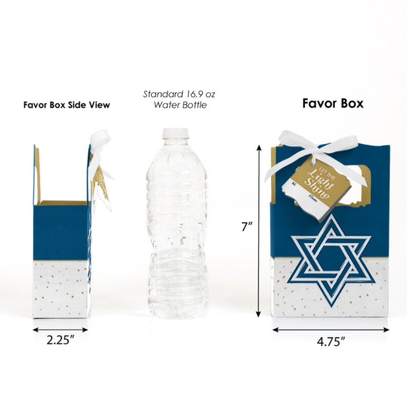 Happy Hanukkah Chanukah Party Favor Boxes Set of 12 Etsy
