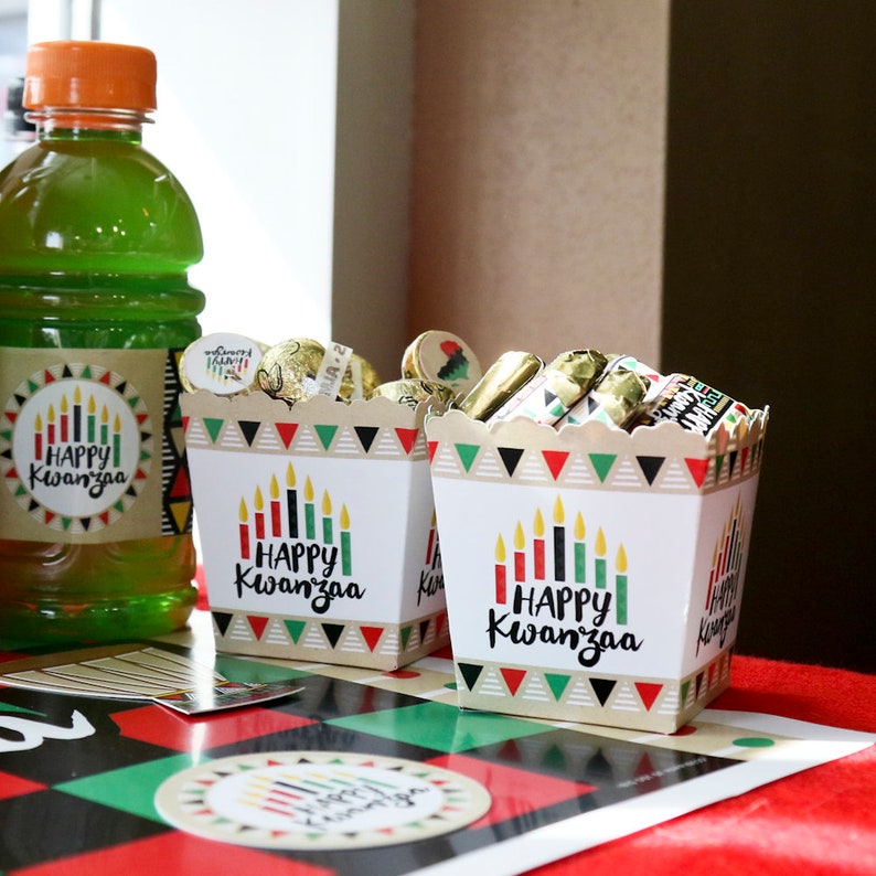 Happy Kwanzaa Party Mini Favor Boxes African Heritage Etsy