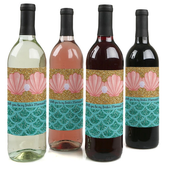 Bachelorette Party Wine Bottle Labels Trading The Tail For A Veil