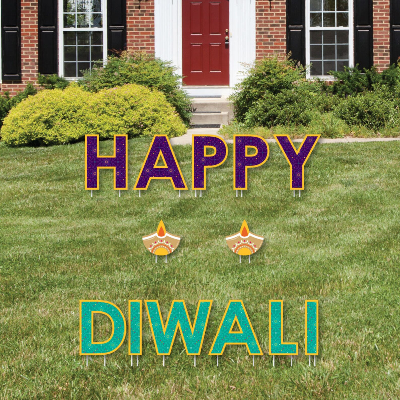 Happy Diwali Yard Sign Outdoor Lawn Decorations Festival Etsy