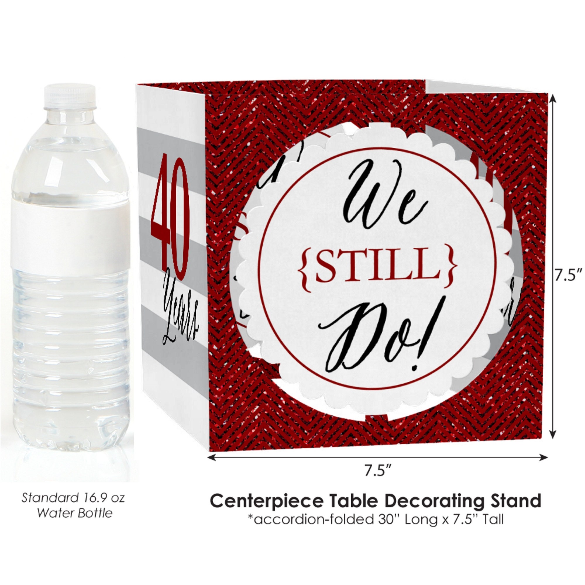 40th Wedding Anniversary Centerpiece Table Decoration Kit Etsy