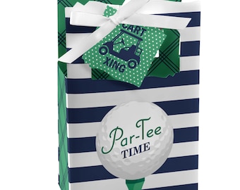 Par-Tee Time - Golf - Birthday or Retirement Party Favor Boxes - Set of 12