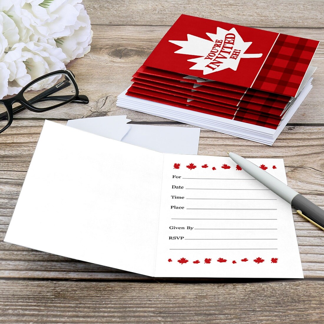 Canada Day Party Fill in Invitations Canadian Party Fillin Etsy UK