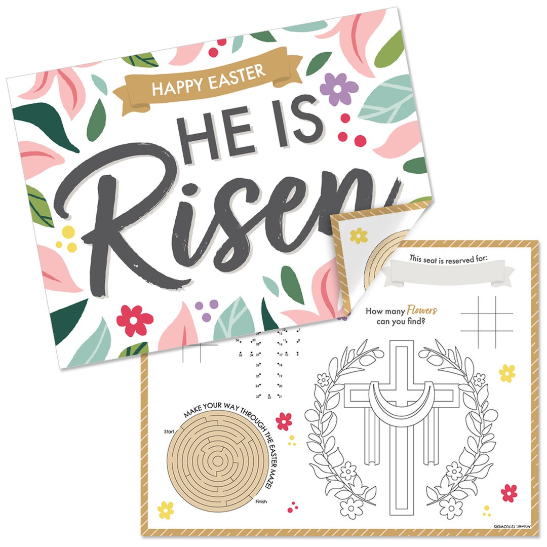 Religious Easter - Paper Christian Holiday Party Coloring Sheets ...