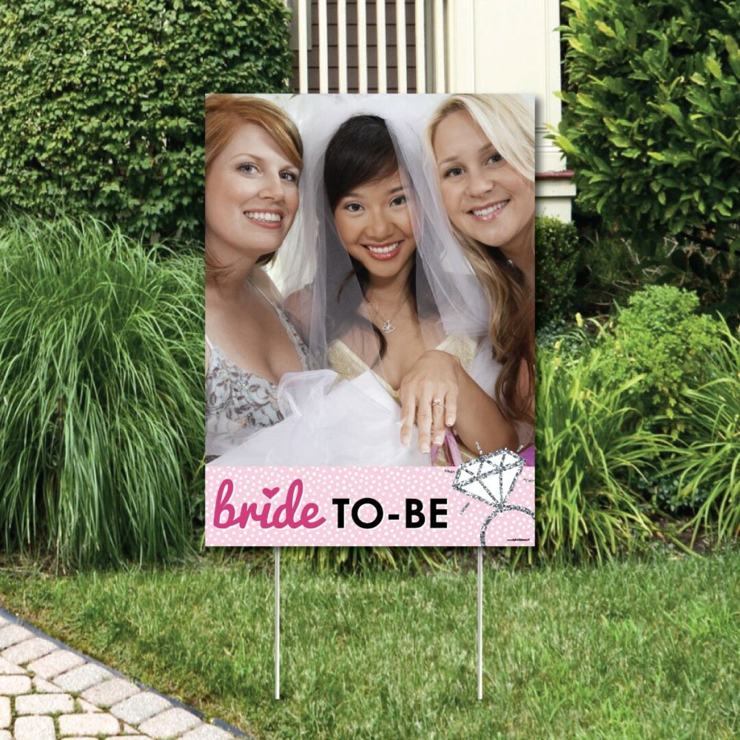 Custom Bridetobe Photo Yard Sign Bridal Shower Outdoor Etsy
