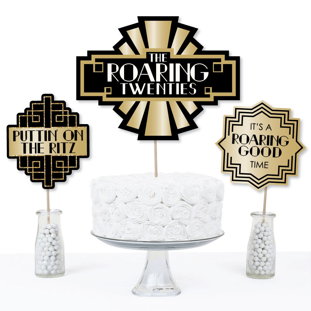  LaVenty Set of 15 Roaring Good Time Balloons Great Gatsby Party  Decoration Roaring 20s Party Balloons Roaring Twenties Decorations Flapper Party  Decor : Home & Kitchen