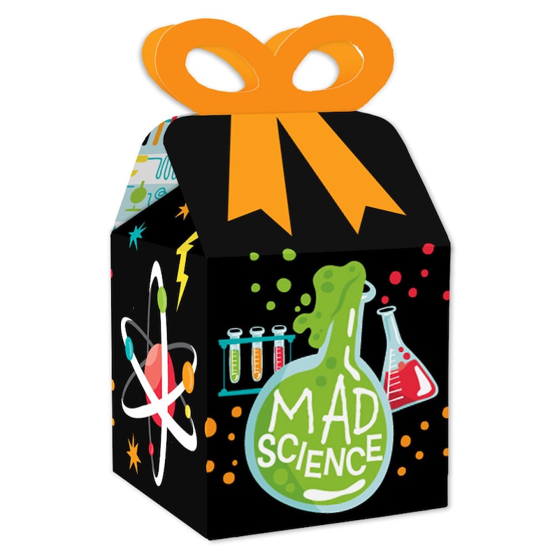 Scientist Lab Square Favor Gift Boxes Mad Science Baby Etsy