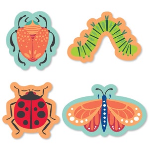 Buggin&#39; Out - DIY Shaped Bugs Birthday Party Cut-Outs - 24 Count