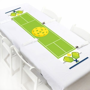 Let’s Rally - Pickleball - Petite Birthday or Retirement Party Paper Table Runner - 12 x 60 inches