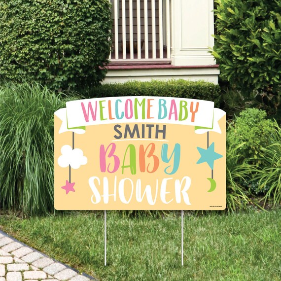 Neutral Baby Shower Baby Shower Yard Sign Lawn Decorations