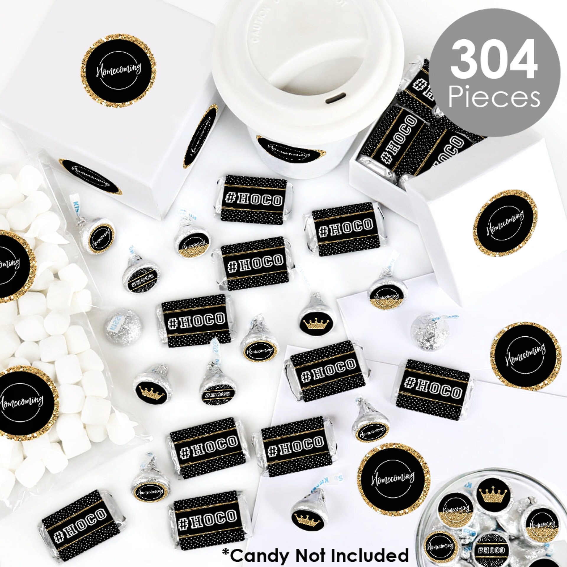 Hoco Sticker HOCO Dance - Mini Candy Bar Wrappers, Round Candy Stickers and Circle ...