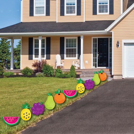 Tutti Fruity Lawn Decorations Shaped Frutti Summer Outdoor Etsy