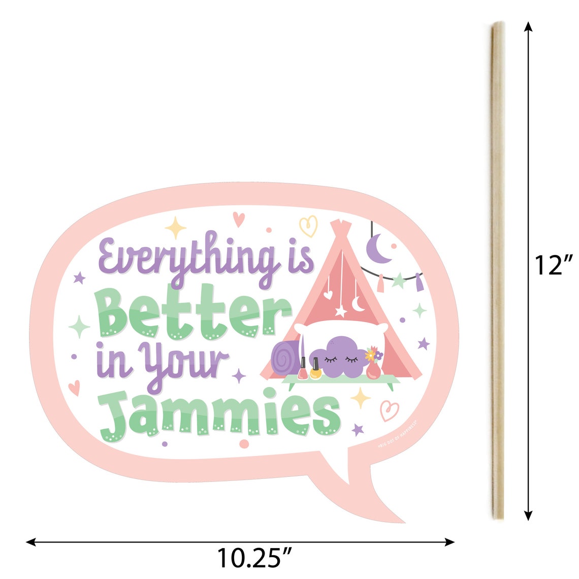 Funny Pajama Slumber Party - Girls Sleepover Birthday Party Photo Booth ...