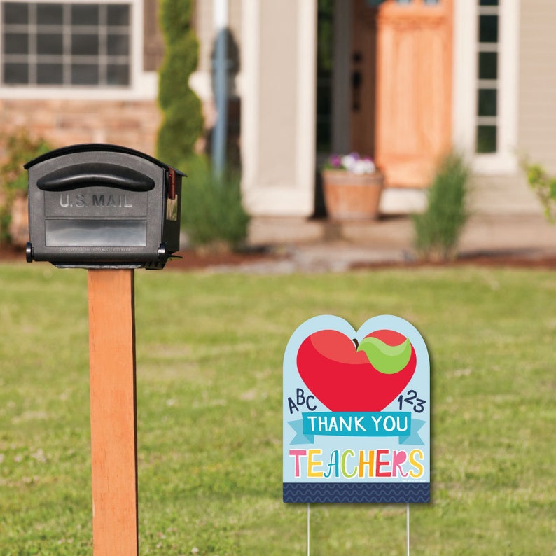 Teacher Appreciation Yard Sign Thank You Teachers Outdoor Lawn Sign 1 Piece