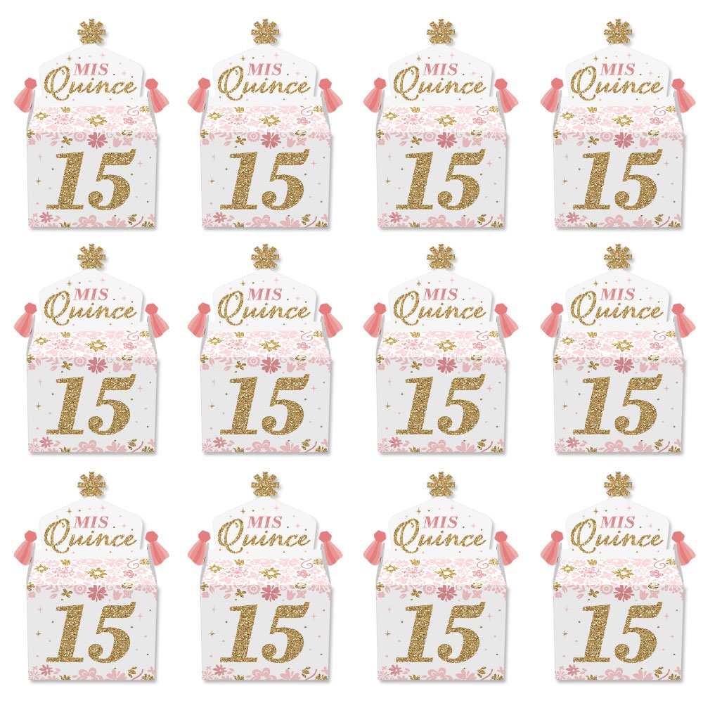 Mis Quince Anos - Treat Box Party Favors - Quinceanera Sweet 15 ...